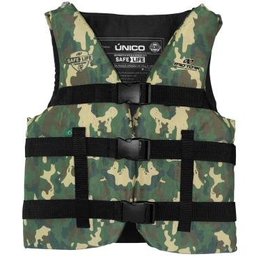 Imagem de Colete Salva Vidas Auxiliar de Flutuação Pro Tork Safe Life – De 40-140 Kg Camuflado Verde