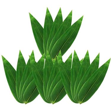 Imagem de DOITOOL Acessórios 100 Unidades Prato De Sobremesa Decoração Japonesa Forro De Prato De Sushi Folha De Prato Pratos De Folha De Bambu Folha Decorativa De Sushi Distribuidor Folhas Fruta