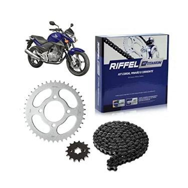 Imagem de Kit Cb 300R 37Z X 13Z Com Corrente 520H X 110L , Titanium (1045) , Riffel