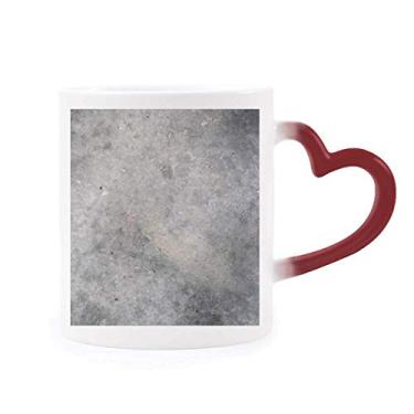 Imagem de Caneca preta branca mármore padrão antigo sensível ao calor Caneca vermelha muda de cor