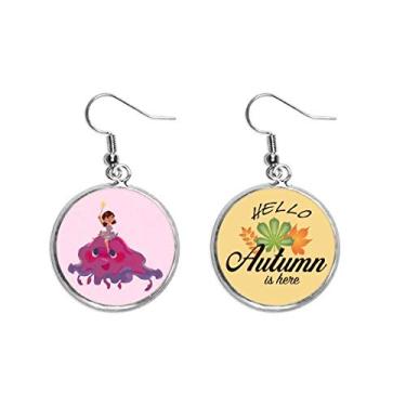 Imagem de Bizarre Jellyfish Kid Mignon Ear Pendente Folha Outono Brinco Joia