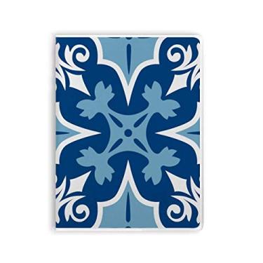 Imagem de Diário de capa macia com estampa floral azul Marrocos