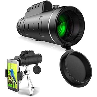 Imagem de telescópio monocular , telescópio céu estrelado 40X60 High-Power-HD com suporte para smartphone e tripé à prova d'água