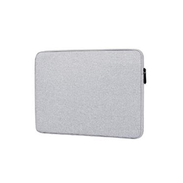 Imagem de SOUGAO Bolsa para laptop com forro e pasta para notebook, Macio, Cinza, 15.4"
