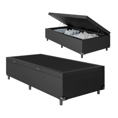 Imagem de Baú Box Solteiro - Couro Preto