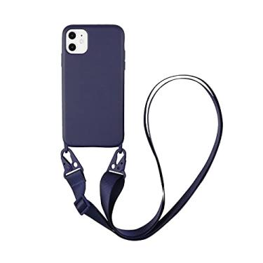 Imagem de Capa de telefone de cordão de silicone para iPhone 12 13 11 14 Pro Max 7Plus X XR XS Max Ultra Capa com alça de pescoço cordão de colar transversal, T7, para iPhone 14