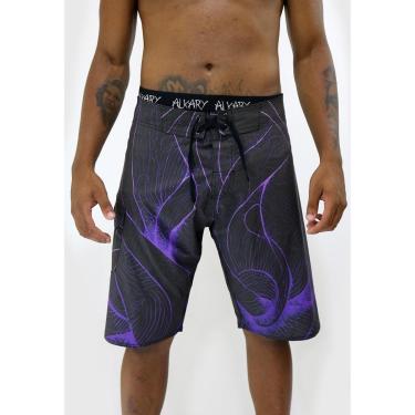 Imagem de Bermuda Água Alkary Linhas Roxa-Masculino
