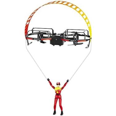 Imagem de Miniaeronave Com Pára-quedas, Brinquedo Voador Infantil De Controle Remoto De Carregamento De Quatro Eixos 2.4G, Altitude Fixa De Pressão De Ar, Aeronave RC Homem Voador De Parapente De Acrobacias