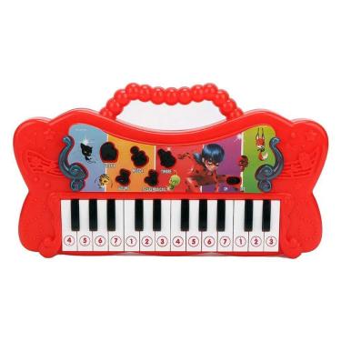 Imagem de Teclado Musical com Luz e Som Miraculous Ladybug - BR1609 - Multikids
