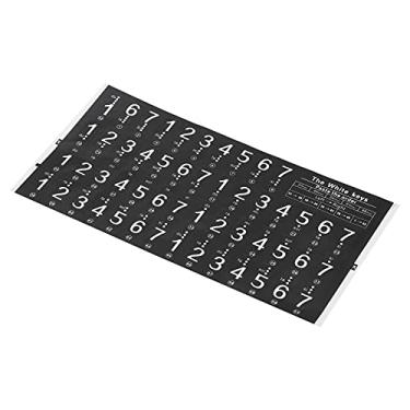 Imagem de Adesivo de teclado de piano eletrônico, teclas 49/54/61 Adesivo de teclado de piano eletrônico transparente para iniciantes para crianças