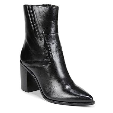 Imagem de Franco Sarto Bota feminina de cano curto bico fino Ticada, Couro preto, 6.5