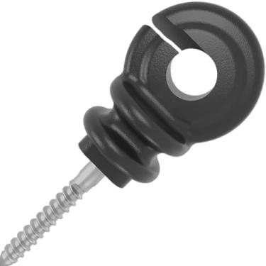 Imagem de Isolador Gancho Cerca Elétrica Rural 7cm - Preto - 50 Unidades