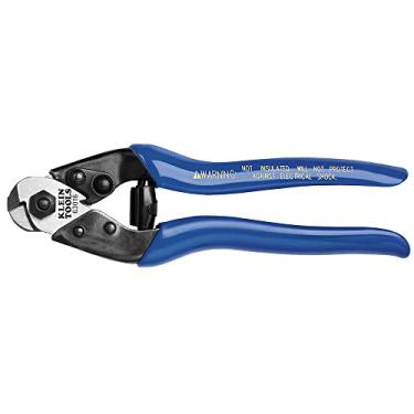 Imagem de Klein Tools Cortador de cabo 63016, tesoura de cabo resistente ACSR, aço e fio mais endurecido, com trava conveniente para armazenamento, azul