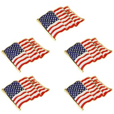 Imagem de SHERCHPRY 5 Peças distintivo da bandeira americana broche de roupas broches para mulheres decoração alfinete de bandeira americana broche de vestido fivela de borboleta decorar PIN ferro