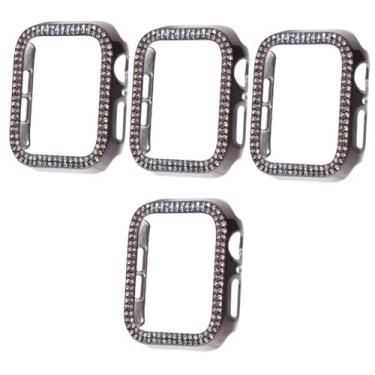 Imagem de Veemoon 4 Pcs caixa de relógio de maçã de 44 mm assistir acessórios shell de tela de relógio resistente ao desgaste capa de relógio shell de tela de relógio removível delicado