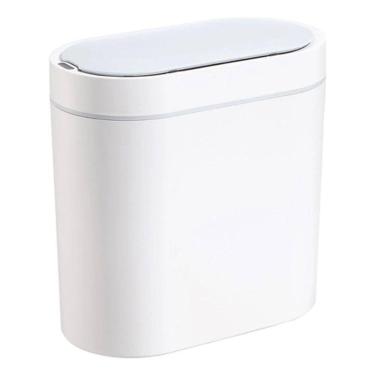Imagem de Lixeira Banheiro Plástico 6 L Automática 27x26x14cm - Branca