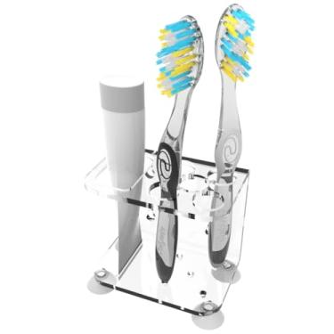 Imagem de Suporte Porta Organizador de Mesa e Parede para Pasta e Até 5 Escovas de Dente - ARTBOX3D