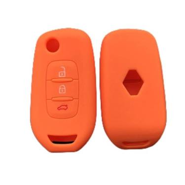 Imagem de Venus-David Porta-chaves de silicone com 3 botões para proteção do porta-chaves do carro porta-chaves porta-chaves porta-chaves, adequado para Renault Kadjar, laranja a