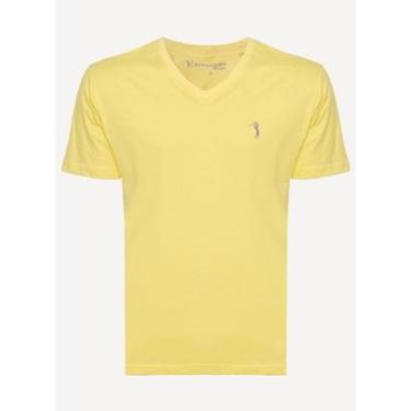 Imagem de Camiseta Gola V Aleatory Básica Amarela-Masculino