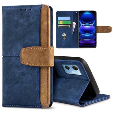 Imagem de GANGANPRO Coldre de celular de negócios de couro para Xiaomi Redmi 12 4G/5G/mi Note 12R/Poco M6 Pro, capa flip antiderrapante resistente a arranhões com suporte para cartão, capa carteira com suporte