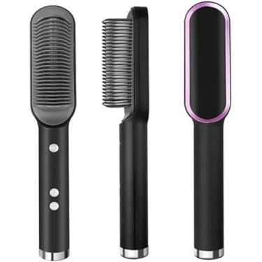 Imagem de Escova Secadora Alisadora 5 em 1 Temperatura Ajustável 45W. Tecnologia Ionica Cerdas de Cerâmica, Seca Alisa e Modela