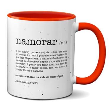 Imagem de Caneca Significado Namorar É Morar Na Vida De Outro Alguém (Vermelha)