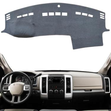 Imagem de KEYOOG Capa de painel de painel compatível com 2018-2009 Do-dge Ram 1500,2018-2010 Ram 2500 3500 (sem modelos HUD), tapete de placa de painel de carro, tapete antirreflexo, protetor solar