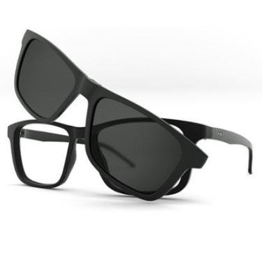 Imagem de Óculos de Grau Clip ON HB Switch 0351 Print Carbon Fiber Polarized Gray-Masculino