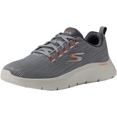 Imagem de Skechers GO Walk Flex Quota Tênis masculino, Cinza/laranja, 38