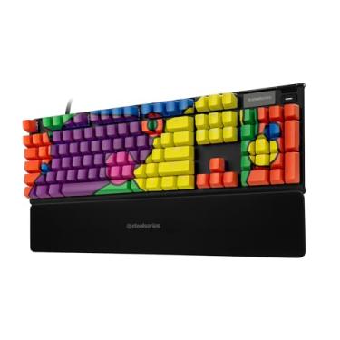 Imagem de SteelSeries Teclas — Edição Limitada de Colaboração Artista — Babador Roma — Pudim Double Shot — Termoplástico PBT durável — Compatível com uma ampla gama de teclados mecânicos — Arte especial