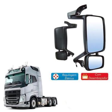 Imagem de Retrovisor Volvo Fh Fm 2014 2015 Ld Desembaçador E Regulagem - Globo