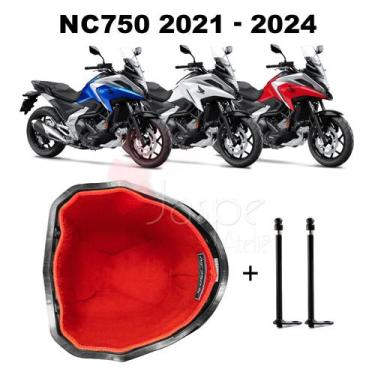 Imagem de Forração Honda NC 750X Baú Forro Scooter Vermelho + 2 Antena - Jaspe A