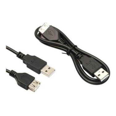 Imagem de Cabo Usb 2.0 Extensão 2 Metros Extensor Macho Fêmea - Mixmercado, Pret