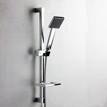 Imagem de Barra deslizante de 75 cm para chuveiro com saboneteira e suporte para chuveiro, H