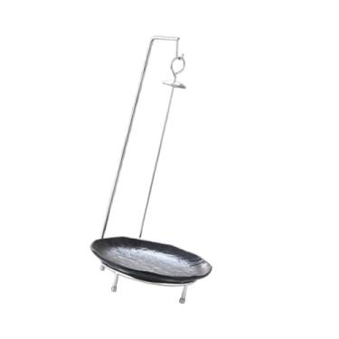 Imagem de Gralara Suporte para Churrasqueira Kebab Rack Suporte Vertical para Churrasco Suporte para Espetos para Festa, Preto