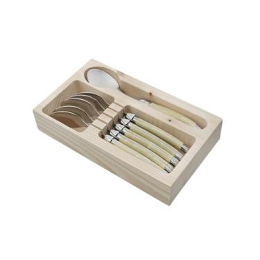 Imagem de Conjunto 6 Colheres Laguiole Em Bandeja De Madeira Marfim - La Tour, 1