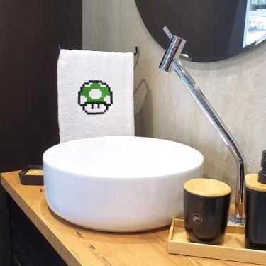 Imagem de Toalha de Rosto Super Mario Cogumelo Verde - Life Geek