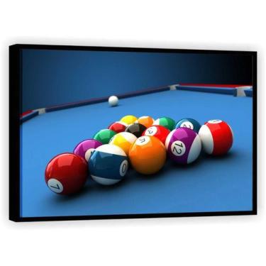 Imagem de Quadro Decorativo Sinuca Bilhar Esportes Salas De Jogos Tela Canvas Pr