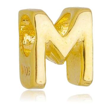 Imagem de Berloque Letra M Separador Banhado a Ouro 18k - Work Semijoias