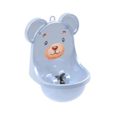 Imagem de Mictório Infantil Lúdico Penico Desfralde Menino com Alvo Giratório Urso Astronauta - Plasútil (URSO CLARO PEROLADO)