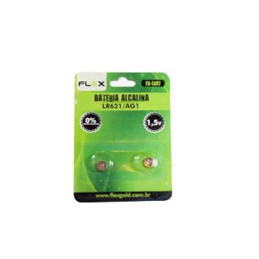 Imagem de Bateria Botão Alcalina FX-LR07 LR621 AG1 1.5V Cartela Com 2 - Flex