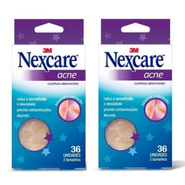 Imagem de Curativo Nexcare Acne Com 36 Unidades 2 Tamanhos Kit Com 2