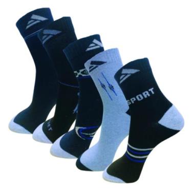 Imagem de kit com 12 pares de meias cano longo veste 39 a 43 - Altomax