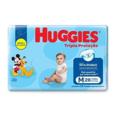 Imagem de Pack Com 9 Pacotes De Fralda Huggies Tripla Protecao Tam M Jumbo 28 Un