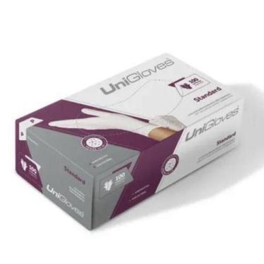 Imagem de Luva Unigloves Látex Standard Branca Tamanho M - 100 unidades