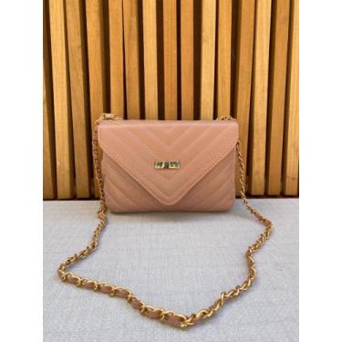 Imagem de Bolsa feminina transversal tiracolo de lado alça corrente reforçada, R