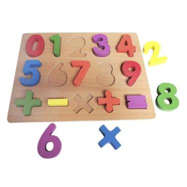 Imagem de Didático Infantil Aprenda Brincando Cores E Números com 16 Peças - DM 