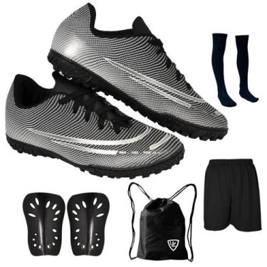 Imagem de Chuteira Society Adulto Juvenil Sosaite Campo Sintético Futebol Nova +