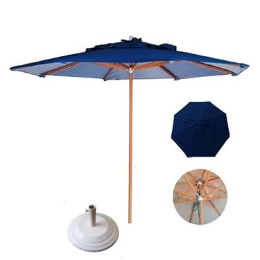 Imagem de Ombrelone Guarda Sol 3,00m de Madeira com Base Alumínio - Nossa Kasa M