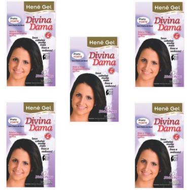 Imagem de Hene em gel jaborandi 180gr pouch preto forte (preto azulado) - DIVINA